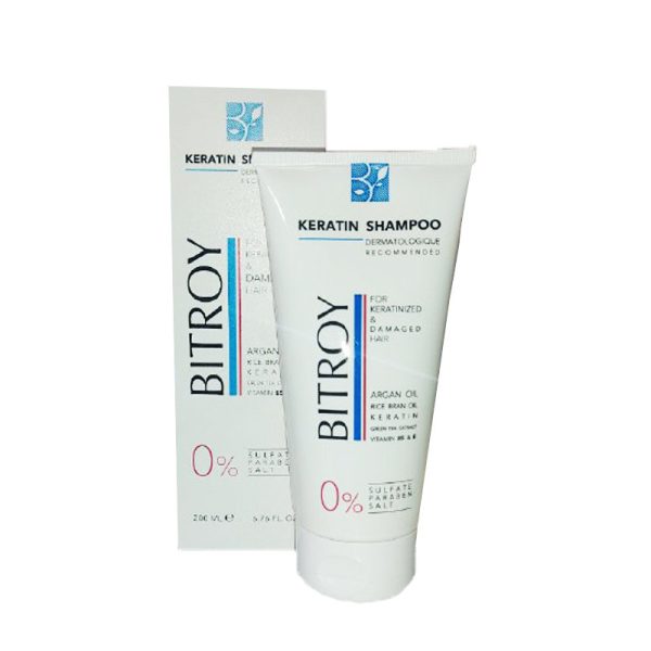 شامپو کراتینه بیتروی فاقد سولفات مخصوص موهای آسیب‌دیده و کراتینه‌شده - تصویر 1