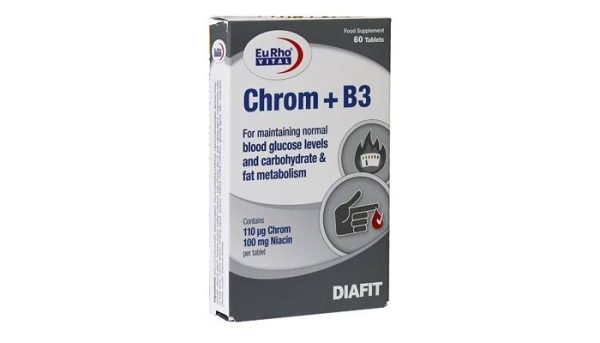 قرص کروم + ویتامین B3 یوروویتال – ۳۰ عددی قرص کروم + ویتامین B3 یوروویتال - تصویر 1