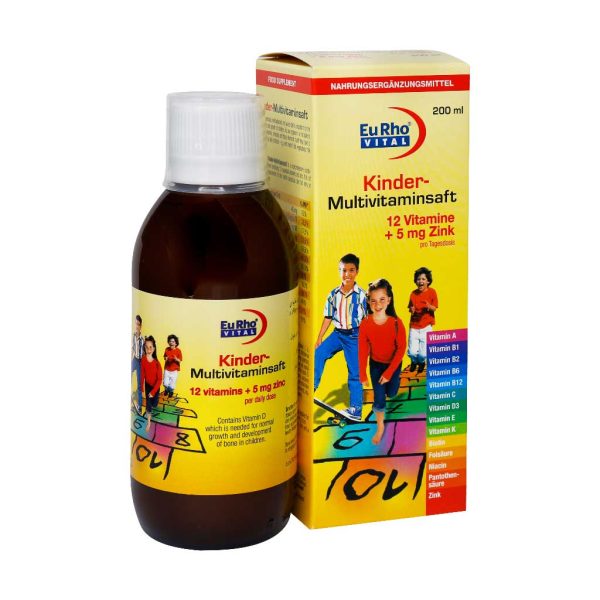 EuRho-Vital-New-Kinder-Multivitaminsaft-200 کيندر مولتي ويتامين يوروويتال 200م - تصویر 1