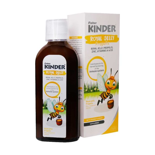 Fisher-Kinder-Royal-Jelly-Propolis-Syrup فيشر کيندر رويال ژلي شربت - تصویر 1
