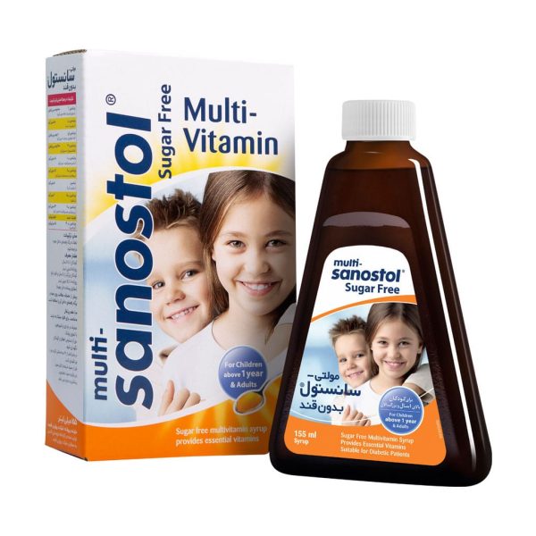 Multi-Sanostol-Sugar-Free-Syrup-155-ml سانستول شربت مولتي ويتامين بدون قند - تصویر 1