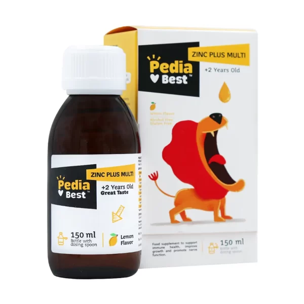 PediaBest-Zinc-Plus-Multi-150-ml پديابست زينک پلاس مولتي ويتامين شربت - تصویر 1